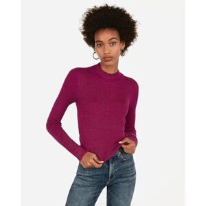 Express Cropped Mock Neck Fitted Sweater M